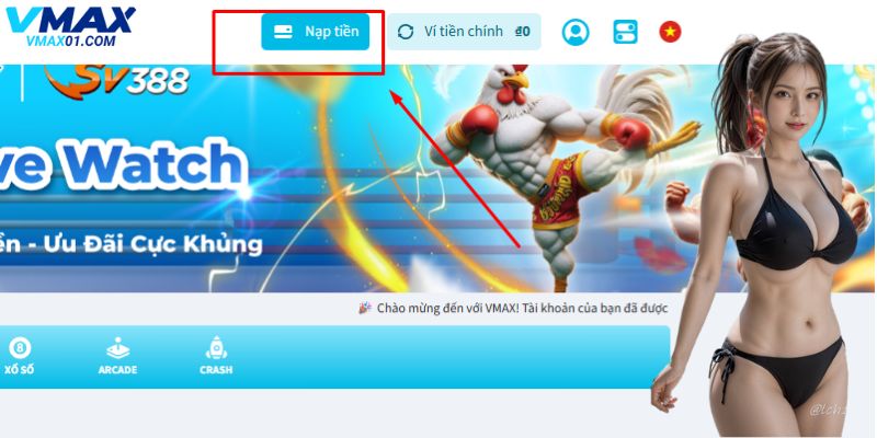 Hướng dẫn nạp tiền Vmax